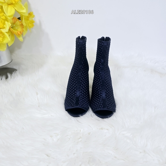 Nine West Womens Size
9 Blue Peep Toe Stiletto
Woven  Ankle Boots - Picture 5 of 14